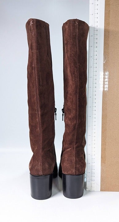 Rag & Bone Women's Hazel Tall Boots Espresso Suede Leather Size 7 (MSRP $650)