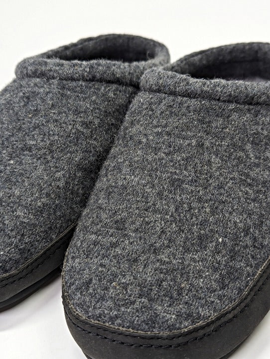 Vince Men's Howell Shearling-Lined Slippers Charcoal Gray Size 9 (MSRP $150)