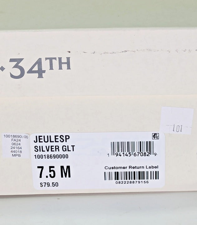 On 34th Women's Jeules Silver Glitter Pointed-Toe Pumps Size 7.5 (MSRP $80)