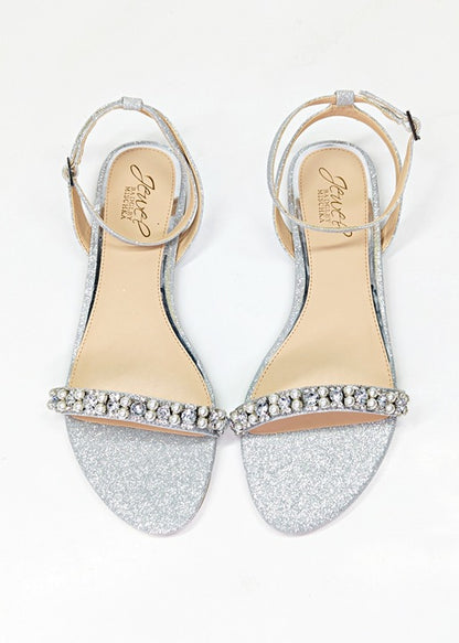 Jewel Badgley Mischka Women's Daria Rhinestone Embellished Sandals Size 6.5