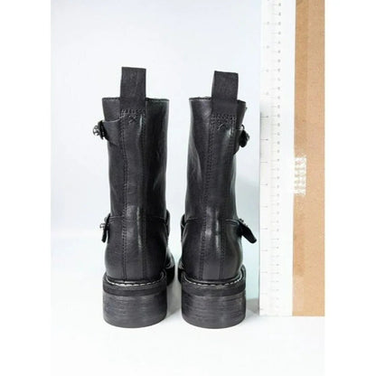 Rag & Bone Women's RB Moto Studded Pull On Boots Black Size 9 (MSRP $595)