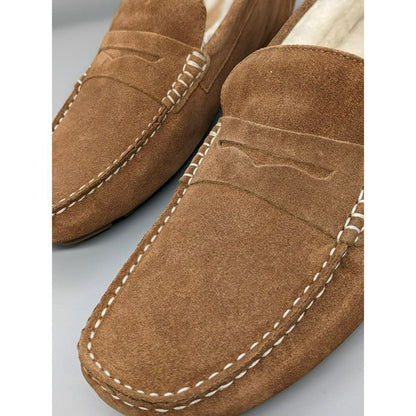 The Men's Store Bloomingdale's Shearling Brown Slipper Size 7 (MSRP $145)