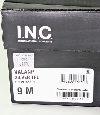 I.N.C. International Concepts Valan Silver Triple Straps Flats Size 9 MSRP $80