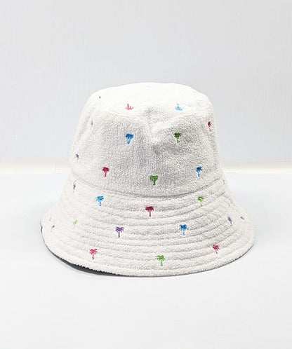 Jocelyn Women's The Palm Beach Bucket Hat in White O/S (MSRP $75)