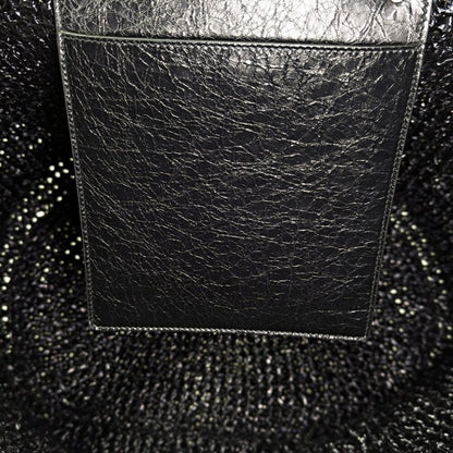 Balenciaga Women's Large Le Cagole Panier Black Raffia Tote Bag (MSRP $1,750)