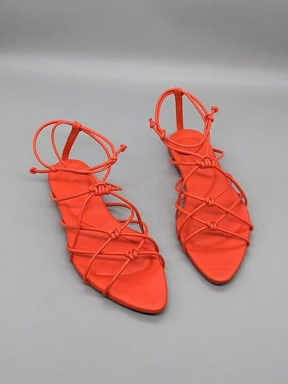 Vince Kenna Women's Knotted Leather Gladiator Sandal Size 9.5 M (MSRP $280)