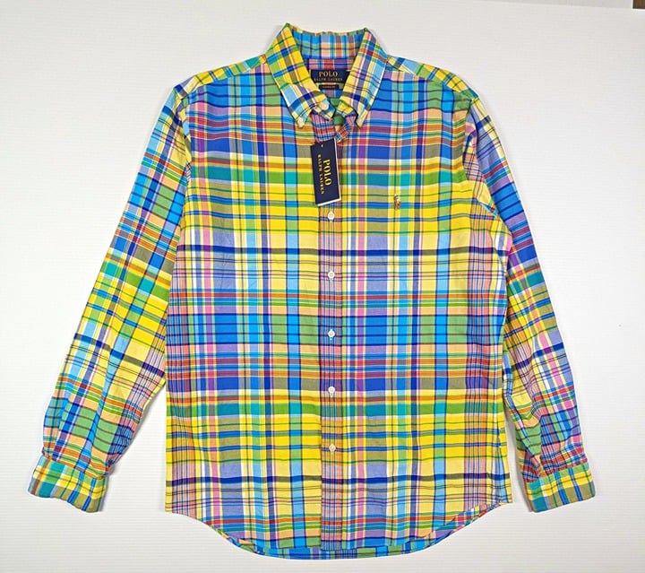 Polo Ralph Lauren Men's Cotton Plaid Check Long Sleeve Shirt Size M (MSRP $125)