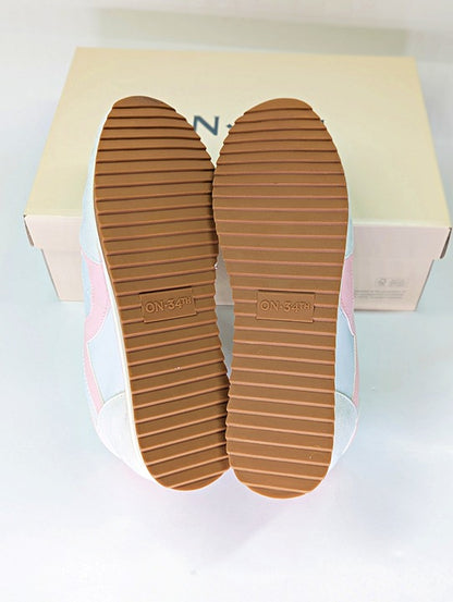 On 34th Women's Madisonn Colorblock Sneakers Tan/Pink/Bone Size 9.5 (MSRP $80)