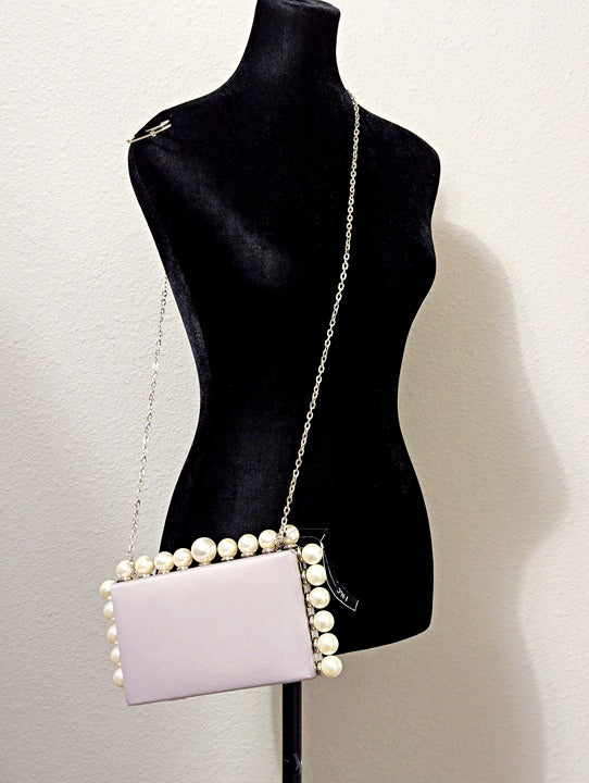 I.N.C. International Concepts East West Embellished Pearl Clutch (MSRP $80)