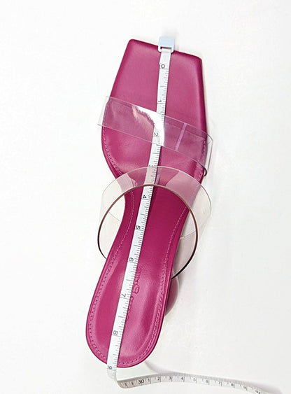 Cult Gaia Women's Nhu Round Heel Square Toe Sandals Bloom Size 37.5 (MSRP $458)