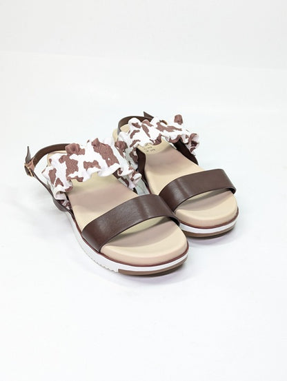Journee Women's Riya Formed Footbed Sling Back Sandals Size 7.5 (MSRP $75)
