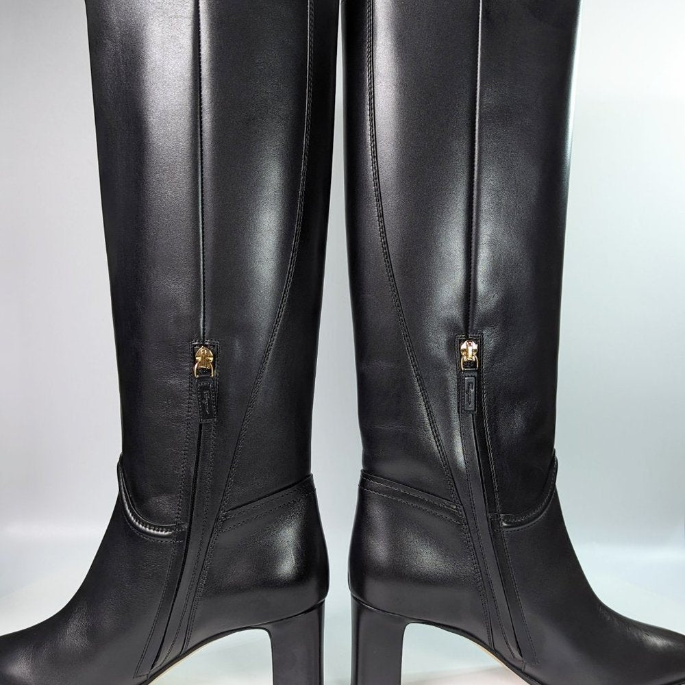 Salvatore Ferragamo Women's Torris Pointed Toe Knee Boots Size 7.5 MSRP $1,690