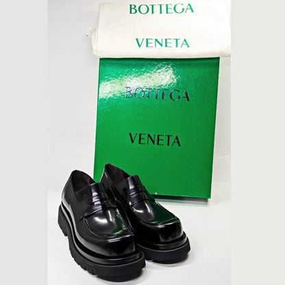Bottega Veneta Men's Leather Slip On Lug Penny Loafers Size 42.5 (MSRP $1,300)