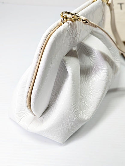 THEMOIRe Tia Pinatex Fabric Clutch Bag Detachable Strap (MSRP $475)