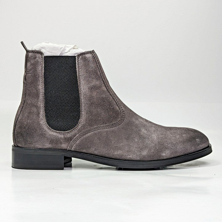 Allsaints Men's Gus Pull On Chelsea Boots Grey Suede Size 13 (MSRP $349)