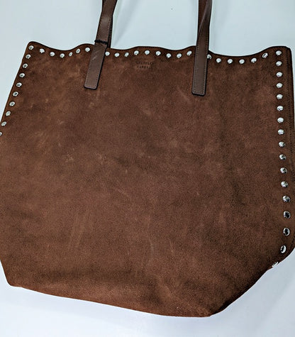 Loeffler Randall Walker Women's Espresso/Silver Suede Tote (MSRP $425)