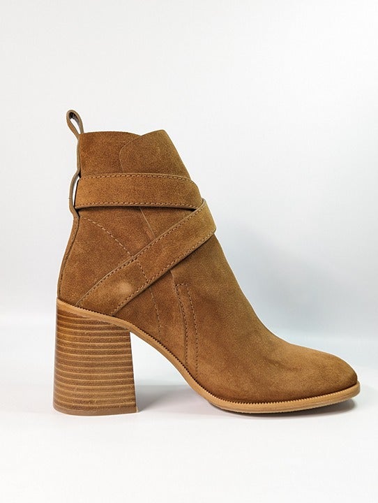 See By Chloé Women's Lyna Ankle Boot Tan Suede Size 40 EU / 10 US (MSRP $525)