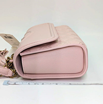 Tory Burch Fleming Soft Grain Leather Convertible Shoulder Bag Blush (MSRP $528)