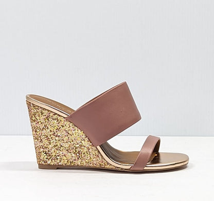 Kurt Geiger London Women's Charing Wedge Sandals Pale Pink Size 39 (MSRP $185)