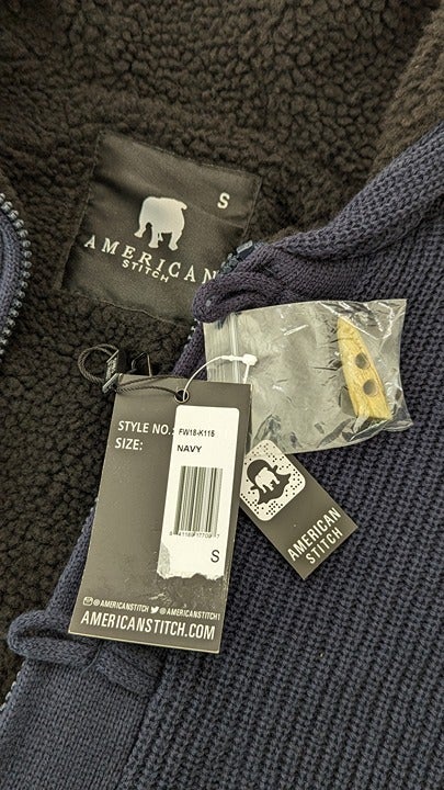 American Stitch Men's Toggle Knit Hoodie Navy Size S (MSRP $68)