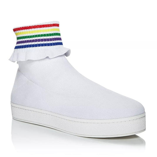 Opening Ceremony Women's Bobby Ruffled Sock Slip-On Sneakers Size 37 (MSRP $250)