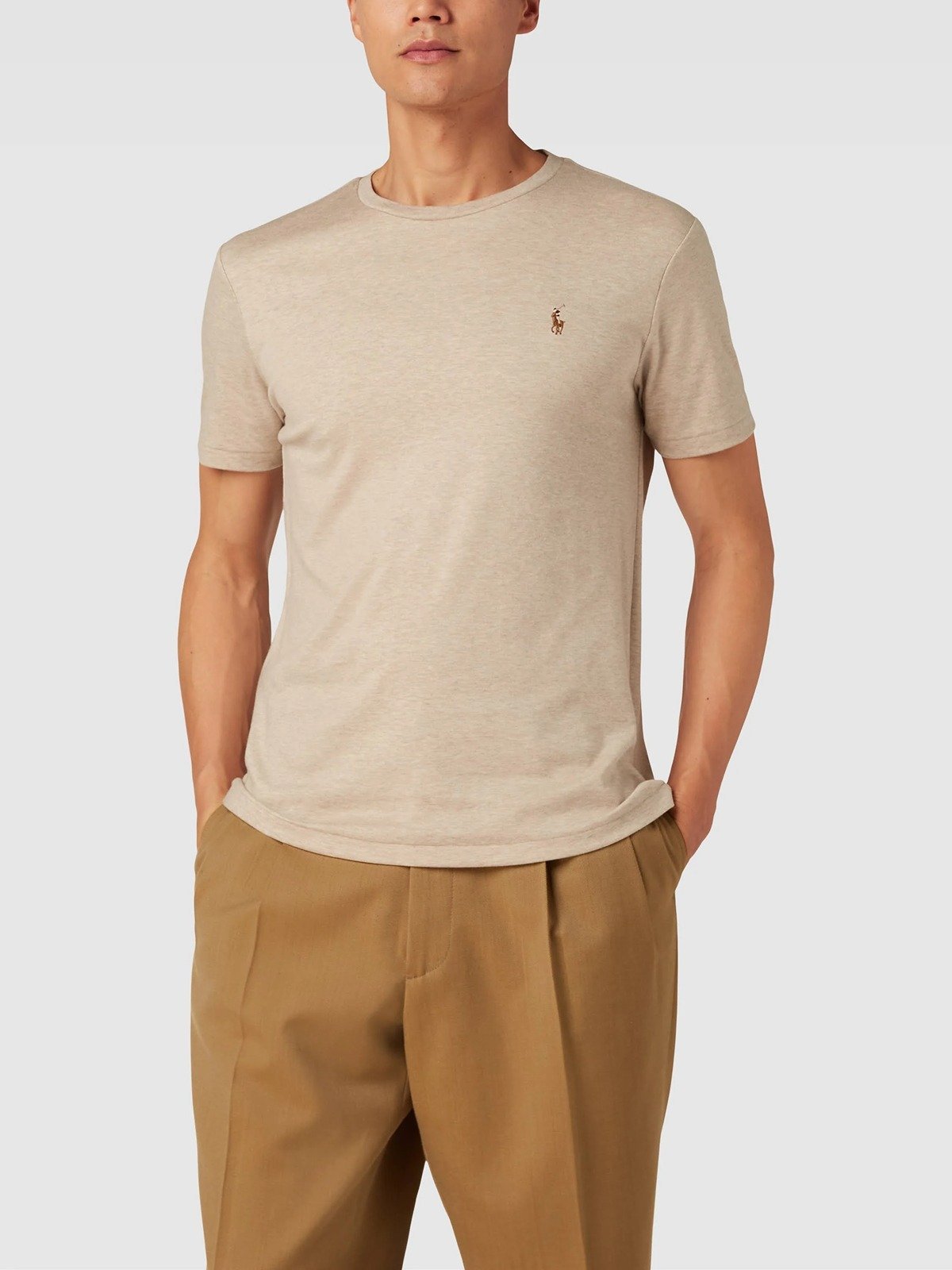 Polo Ralph Lauren Men's Cotton Custom Slim Fit T-Shirt Tan Size XXL (MSRP $60)