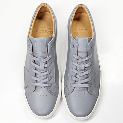 GREATS Men's Royale Lace Up Sneakers Ash Grey Leather Size 10 (MSRP $199)