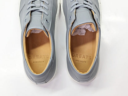 GREATS Men's Royale Lace Up Sneakers Ash Grey Leather Size 10 (MSRP $199)