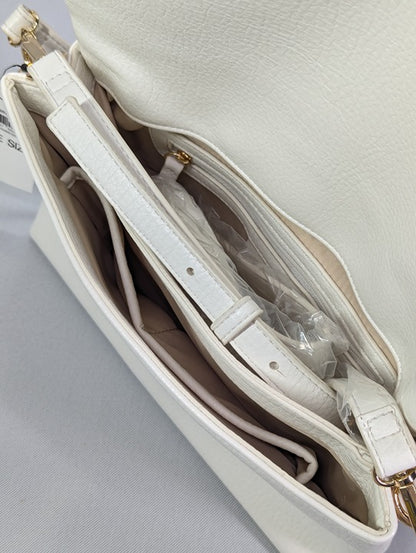 I.N.C. International Concepts Ninah Sculpted Crossbody Vanilla (MSRP $100)