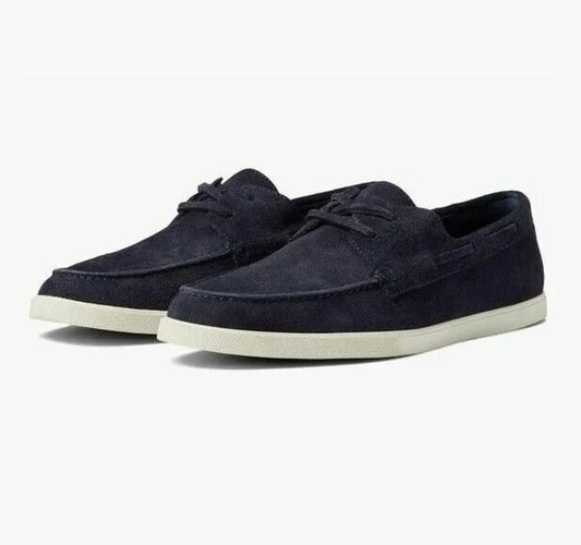 Vince Salerno Men's Navy Coastal Suede Boat Shoe Size 8.5 M (MSRP $230)