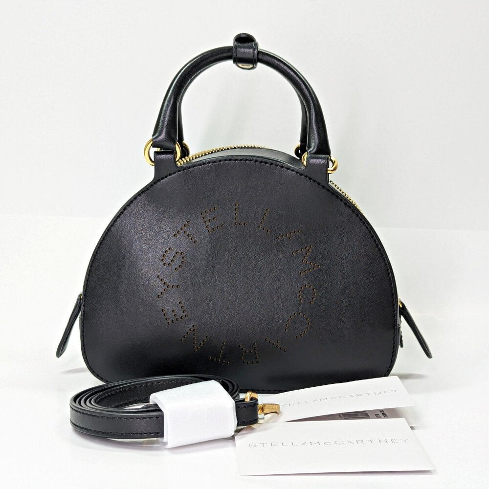 Stella McCartney Logo Top Handle Crossbody Bag in Black (MSRP $995)