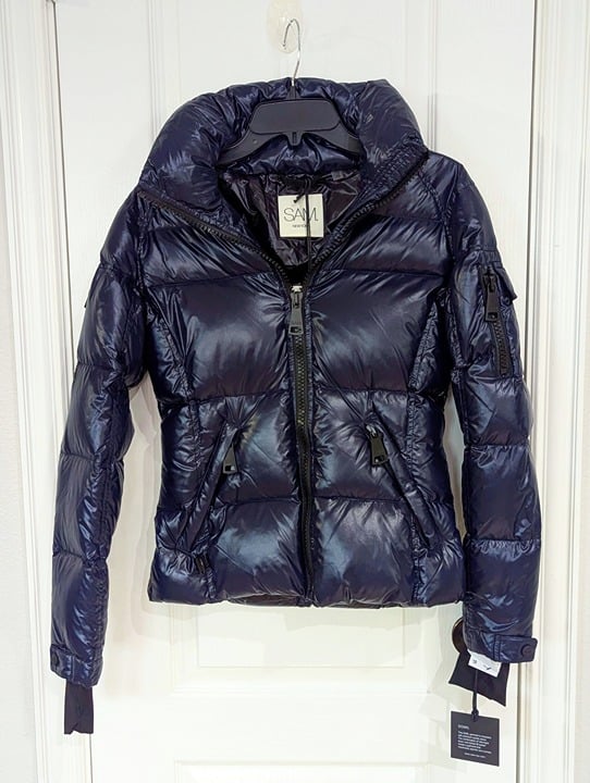 SAM. Women's Dark Marine Freestyle Puffer Down Jacket Size XS (MSRP $395)