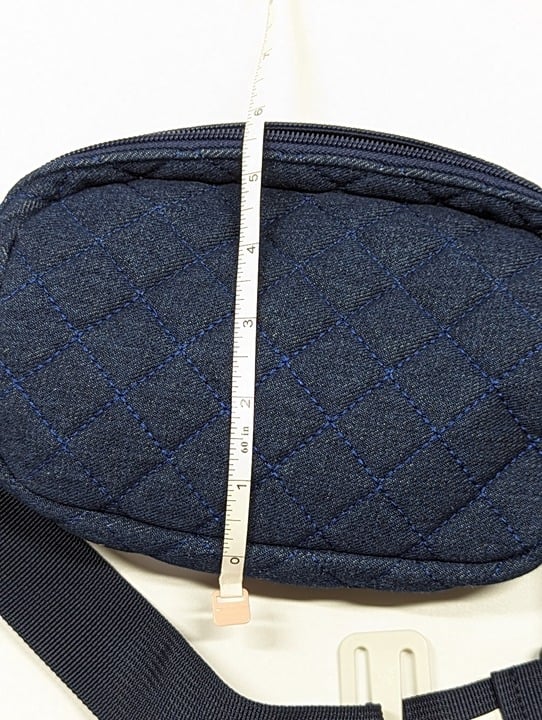 Jenni Women's Quilted Adjustable Fanny Pack Navy Size S/M (MSRP $50)