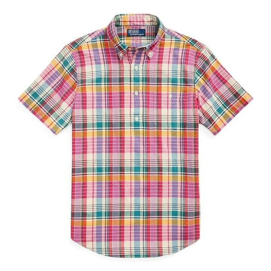 Polo Ralph Lauren Men Classic Fit Madras Poplin Popover Shirt Size XXL MSRP $148