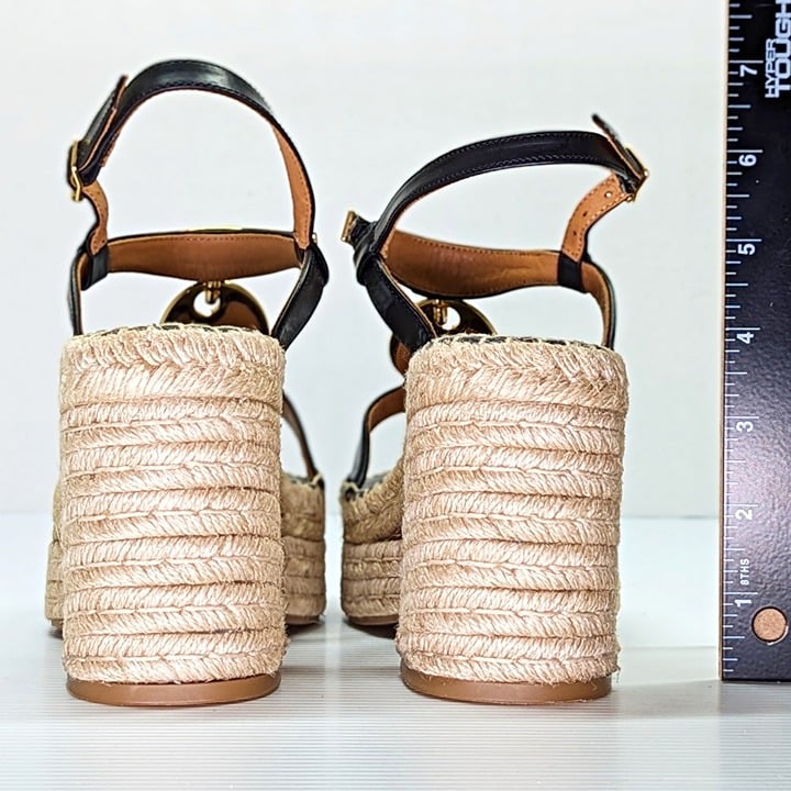 Chloé Women's Pema Strappy Espadrille Platform Sandals Size 37 EU (MSRP $925)