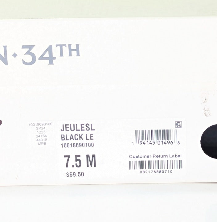 On 34th Women's Jeules Black Leather Pointed-Toe Pumps Size 7.5 (MSRP $70)