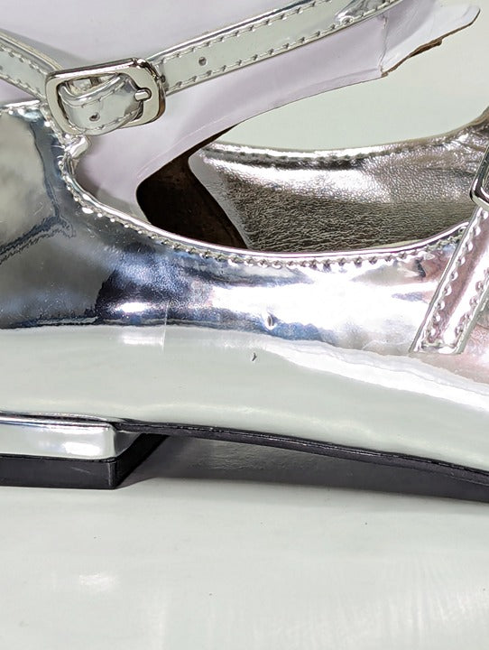 I.N.C. International Concepts Valan Silver Triple Straps Flats Size 7.5 MSRP $80