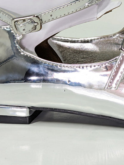 I.N.C. International Concepts Valan Silver Triple Straps Flats Size 7.5 MSRP $80