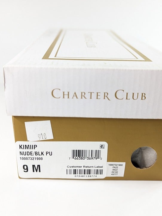 Charter Club Women's Kimii Deconstructed Loafers Nude/Black Size 9 M (MSRP $60)