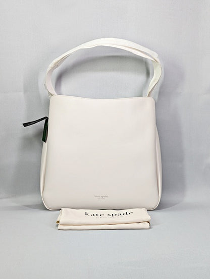 Kate Spade New York Grace Medium Leather Hobo Bag Cream (MSRP $398)