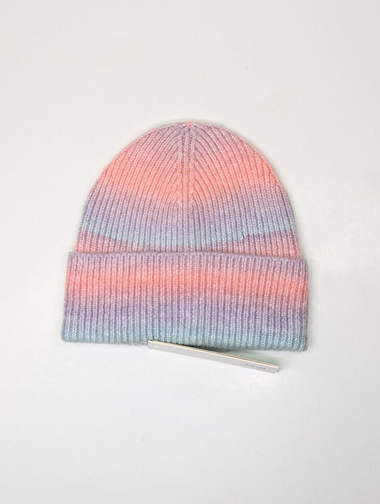 Aqua Women's Space Dye Hat Beanie Rib Knit Cuff (MSRP $58)