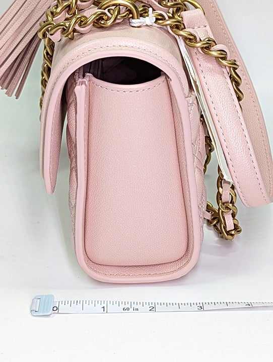 Tory Burch Fleming Soft Grain Leather Convertible Shoulder Bag Blush (MSRP $528)