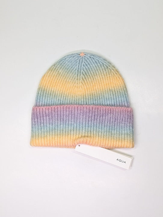 Aqua Women's Space Dye Hat Rib Knit Cuff Beanie (MSRP $58)