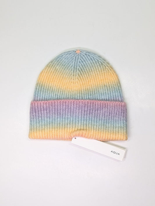 Aqua Women's Space Dye Hat Rib Knit Cuff Beanie (MSRP $58)