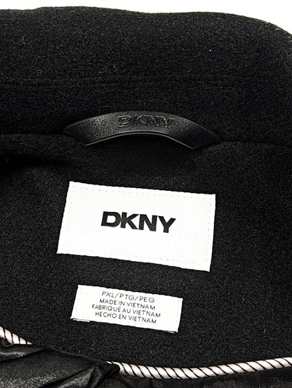 DKNY Petite Notched-Collar Double-Breasted Wrap Coat Size XL 16-18 (MSRP $350)