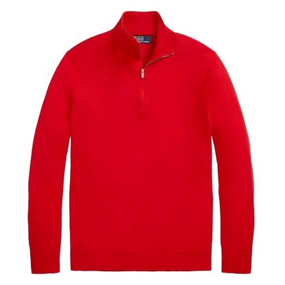 Polo Ralph Lauren Men's Cotton Quarter Zip Mock Neck Sweater Size S (MSRP $228)