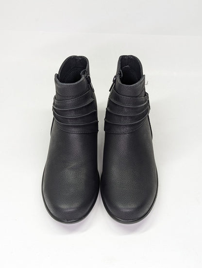 Easy Street Women's Damita Booties Black Matte Faux Leather Size 9.5 (MSRP $70)
