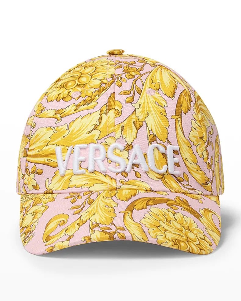 Versace Men's Logo Barocco Baseball Cotton Cap Size 58 (MSRP $525)