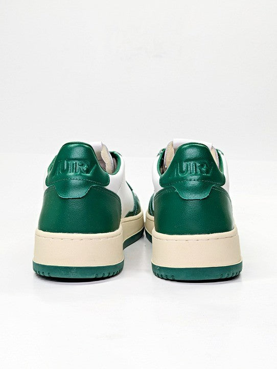 Autry Men's Medalist Low Top Sneakers White & Green Leather Size 44 (MSRP $240)