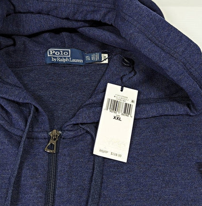 Polo Ralph Lauren Men's Double Knit Tech Zip-Up Hoodie Navy Size XXL (MSRP $228)